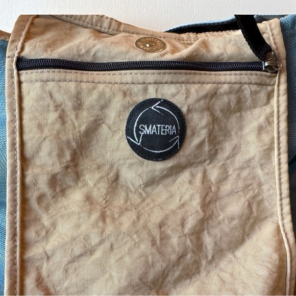 SMATERIA Blue Slouchy Recycled Mesh Shoulder Bag – Eco-Friendly Upcycled Style - Picture 11 of 13